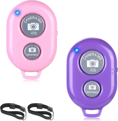 Miniatura 11 de Paquete de 2 unidades de control remoto inalámbrico para cámaras - Control remoto inalámbrico para teléfonos iPhone y Android, iPad, iPod, tableta