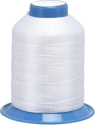 Miniatura 19 de uxcell Hilo de coser de poliéster extrafuerte de 1312 yardas, hilo de tapicería de 210D/0.013 in para costuras manuales y a máquina (azul)