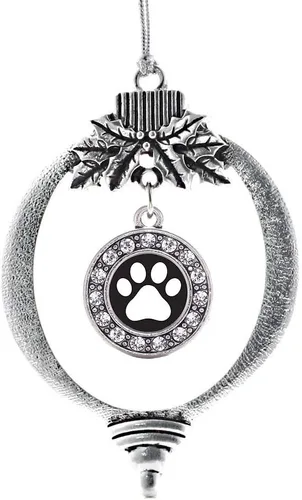 Miniatura 9 de Inspired Silver - Bonita bandera estadounidense - Adorno de Navidad plateado - Adorno de árbol de Navidad con dije circular con circonita cúbica