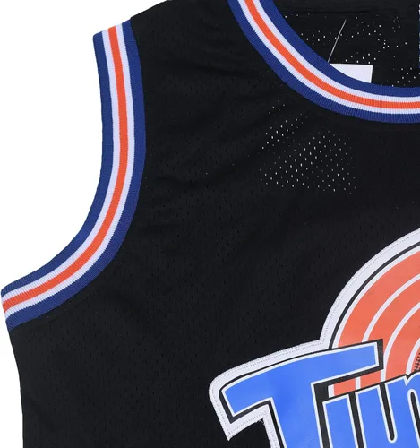 Miniatura 7 de TUEIKGU #1 Bugs Space Movie - Camiseta de baloncesto para hombres, ropa de hip hop de los años 90 para fiesta, traje negro, talla M, Paquete negro