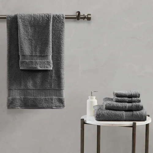 Miniatura 2 de Madison Park SIGNATURE Luce - Lujoso juego de toallas de baño 100% algodón egipcio, sedosas, suaves y altamente absorbentes, calidad de spa premium