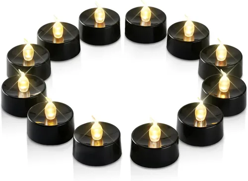 Miniatura 26 de merrynights - Velas LED sin llama, paquete de 12 velas pequeñas a pilas, velas para decoración de fiestas, hogar, bodas y otoño, 1.5 x 1.25 pulgadas