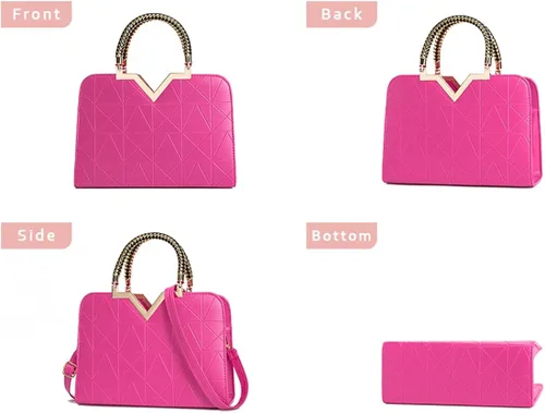 Miniatura 4 de JHVYF Monederos para mujer, bolsos de mano de moda para mujer, bolsos de mano de piel sintética con asa superior