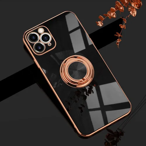 Miniatura 24 de Funda para iPhone 11 Pro con anillo, anillo de rotación de 360 grados integrado con soporte de anillo de rotación de 360 grados con chapado Gris