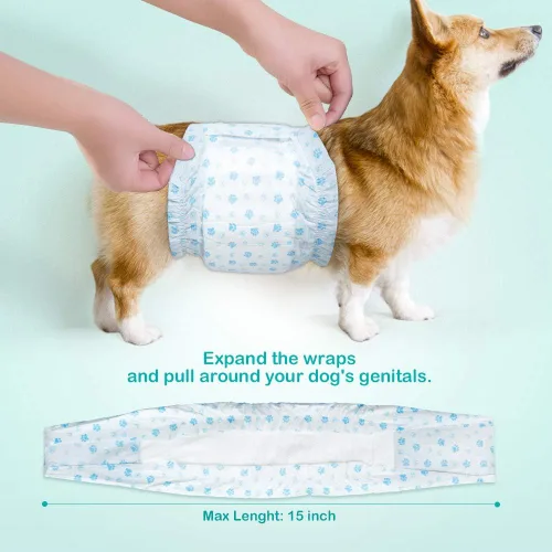 Miniatura 3 de Pañales absorbentes para perros machos, bandas para el vientre para perros con protección contra fugas, micción excitable, incontinencia
