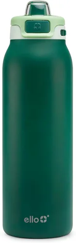 Miniatura 36 de Ello Pop & Fill Insulated Stainless Steel Water Bottle with Quick Fill Lid, Leakproof Locking, Sip or Chug Spout, BPA-Free, Double Wall Vacuum Negro