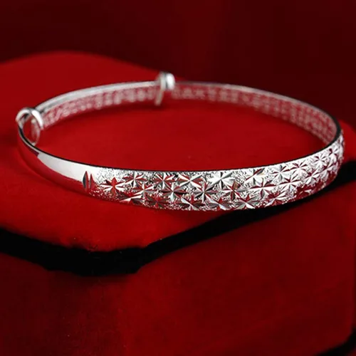 Miniatura 7 de Pulsera para mujer diseño de estrella tallada de moda para boda compromiso regalo
