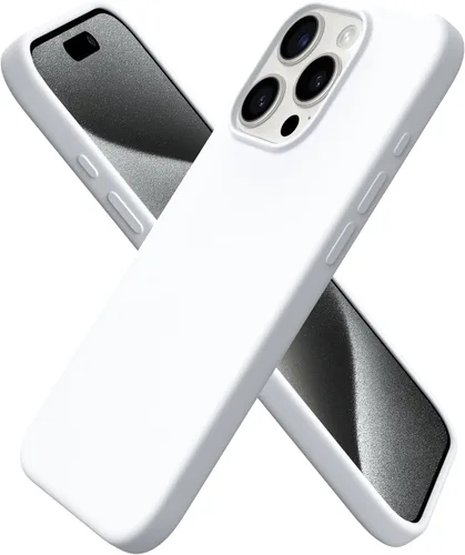 Miniatura 33 de ORNARTO Funda compatible con iPhone 15 Pro de 6.1 pulgadas, silicona líquida de 3 capas cubierta completa de goma de gel suave, funda protectora