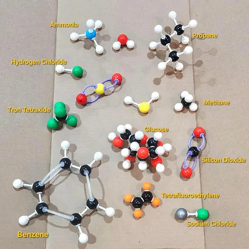 Miniatura 7 de Kit de modelo de química de 135 piezas, kits de modelo molecular portátil para clases de química, kit de modelado Orgo para estudiantes
