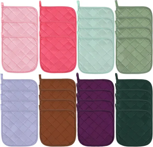 Miniatura 9 de Uiifan 30 soportes para ollas de algodón para cocina, lavables, resistentes al calor, almohadillas calientes para cocinar y hornear, 7.87 x 7.87 x