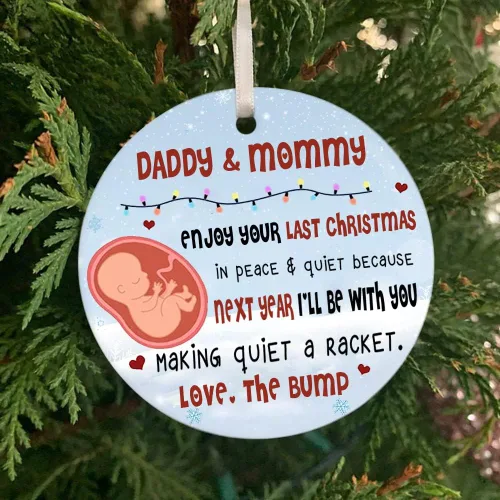 Miniatura 14 de Adorno personalizado para el árbol de Navidad para la primera Navidad, regalo para el nuevo padre de la madre de la protuberancia, adorno