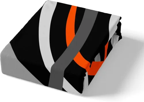 Miniatura 4 de Feelyou Juego de funda de edredón geométrica de color rojo, negro y gris, juego de ropa de cama retro con remolinos circulares a rayas circulares
