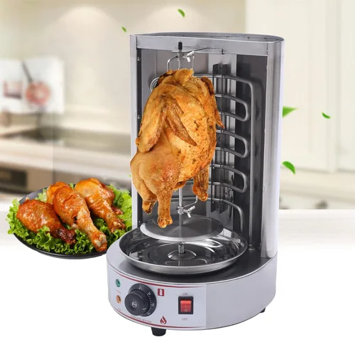 Miniatura 10 de Máquina de Asador de Shawarma Eléctrica Weglae, Asador Vertical de Acero Inoxidable, Máquina de Barbacoa Comercial, Máquina Rotisserie de Encimera