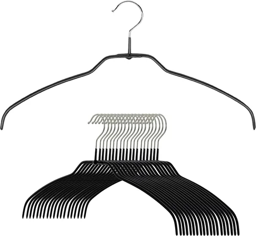 Miniatura 21 de Mawa by Reston Lloyd Silhouette - Percha de camisa antideslizante que ahorra espacio, estilo 42 pies, paquete de 180, color blanco