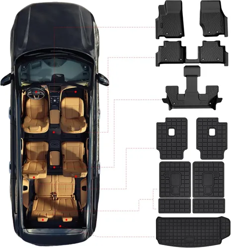 Miniatura 8 de Alfombrillas y alfombrillas para maletero para Nissan Pathfinder 2013-2019 2020 2013 Infiniti JX35 2014-2020 Infiniti QX60 TPE protección para todo