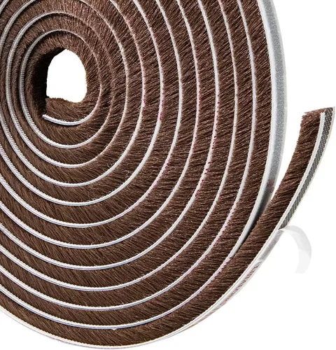 Miniatura 14 de TORRAMI Cinta de Sellado con Cepillo para Puerta de 11/32 Pulgadas x 3/16 Pulgadas x 16 Pies, Cintas de Sellado para Puertas Corredizas para Blanco