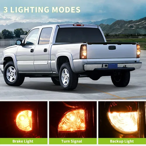 Miniatura 3 de AUTOSAVER88 Conjunto de luces traseras compatibles con Chevy Silverado 1999-2006 1500 2500 3500/2007 Silverado con estilo de carrocería clásico/GMC