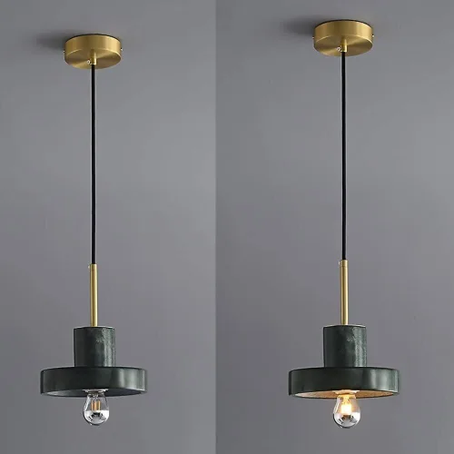 Miniatura 5 de Lámpara colgante moderna para isla de cocina, lámparas nórdicas de latón para comedor, lámpara de suspensión de mármol con enchufes E27/E26, luces