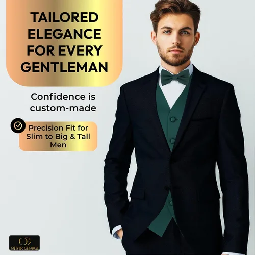 Miniatura 2 de Conjunto de chaleco formal sólido para hombre, esmoquin, chaleco y pajarita para traje o esmoquin