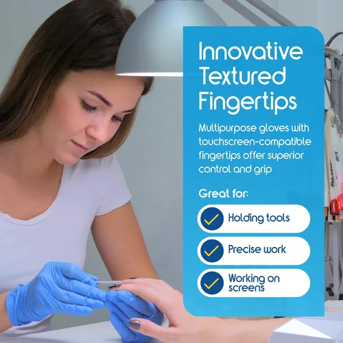 Miniatura 6 de Inspire Nitrile Exam Gloves The Original Quality Stretch Nitrile Light Blue 4.5 Gloves Disposable Latex Free Medical EMT