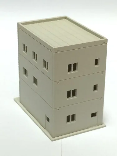 Miniatura 2 de Outland Models Ferrocarril Moderno Edificio de 3 Pisos/Tienda C Sin Pintar N Escala 1:160