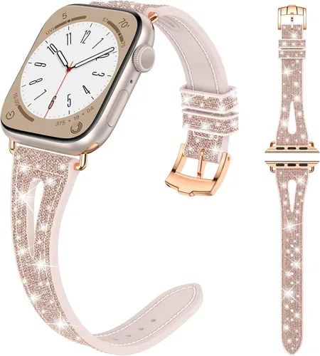 Miniatura 7 de Goton Correa de silicona brillante para Apple Watch de 1.811 in, 1.772 in, 1.732 in, 1.654 in, 1.614 in, 1.575 in, Series 11/10/9/8/7/6/5/4/SE