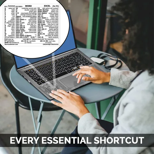 Miniatura 6 de SYNERLOGIC Guía de referencia rápida para Windows + Word/Excel (para Windows), adhesivos de acceso directo de teclado, vinilo sin residuos