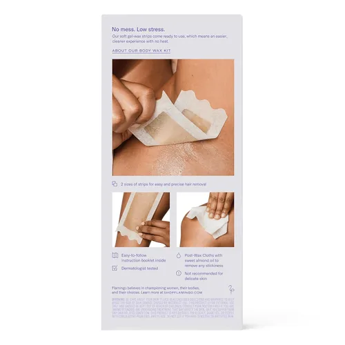 Miniatura 7 de Tiras de cera Flamingo para depilación, kit de cera corporal para mujeres, paquete de 2