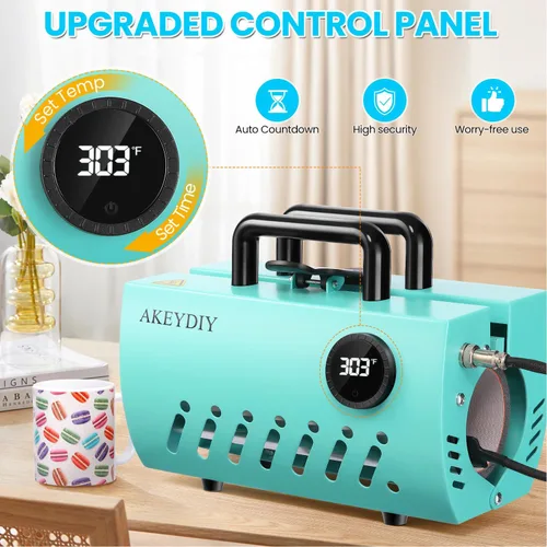 Miniatura 3 de AKEYDIY Prensa de calor para vasos de 10-30 oz, máquina de prensa para tazas y vasos, transferencia de calor por sublimación para vasos delgados