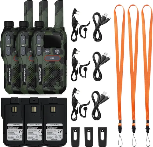 Miniatura 8 de BAOFENG GT-18 Walkie Talkies para niños y adultos, radio bidireccional FRS recargable de largo alcance sin licencia, batería de 1500mAh, 22 canales