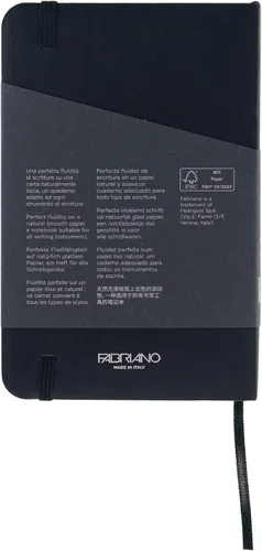 Miniatura 9 de Fabriano Ecoqua Plus - Cuaderno encuadernado con puntadas, 3.5 x 5.5 pulgadas, punteado, negro