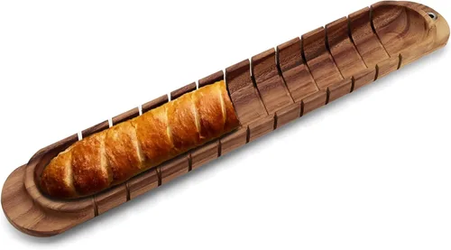 Miniatura 10 de Ironwood Gourmet 28330 Local 338 Bagel Miter, Madera de acacia, 7 x 5.5 x 2.5 pulgadas
