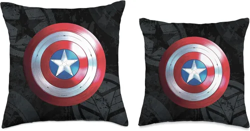 Miniatura 3 de Marvel The Falcon and The Winter Soldier Captain America Shield - Almohada de 18 x 18 pulgadas, multicolor