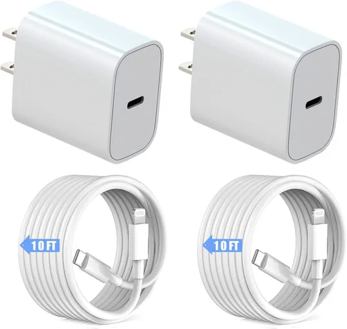 Miniatura 9 de Cargador para iPhone de carga rápida [certificado MFi] USB C con 2 cables USB C a Lightning de 6 pies, compatible con iPhone 14/14 Pro Max/13/13 Pro