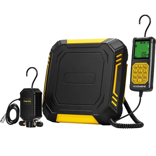 Miniatura 2 de VIVOHOME Báscula electrónica de carga de refrigerante con válvula de carga de dosificación automática separada con bomba de vacío de paletas