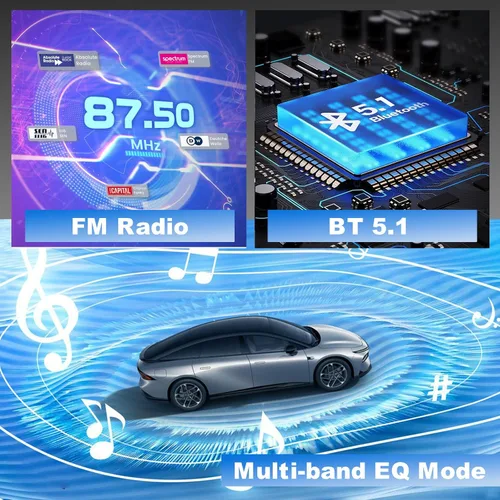 Miniatura 4 de Estéreo de auto doble DIN con Apple CarPlay y Android Auto, radio de coche con pantalla táctil HD de 7 pulgadas, receptores de audio Bluetooth