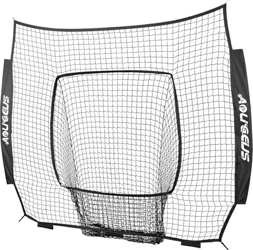 Miniatura 7 de Red de béisbol de sóftbol de repuesto de 6 x 6 pies (solo red), red portátil de práctica de lanzamiento y bateo, red de béisbol sin nudos de 7