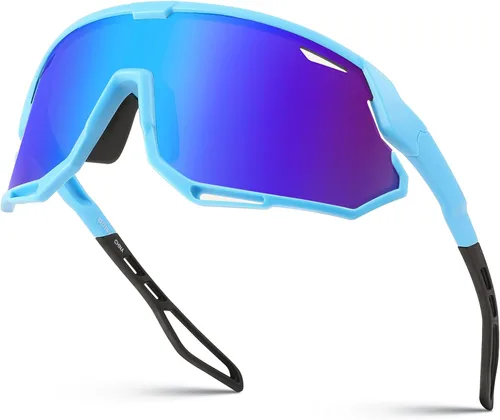 FEISEDY Gafas de sol deportivas para hombres y mujeres, gafas de ciclismo con protección UV, para béisbol, esquí, correr, golf, B0082 Marco