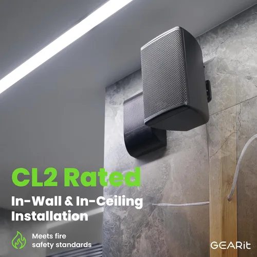 Miniatura 3 de GEARit Cable de altavoz 12/4 (100 pies), calibre 12 AWG, seguridad contra incendios en pared, clasificación CL2, 4 conductores, cobre OFC sin
