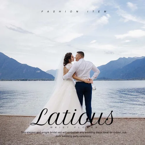 Miniatura 7 de Latious Velos de novia de encaje blanco de 1 nivel, velo de novia floral, velos largos de tul con peine, velos catedrales para novias y mujeres
