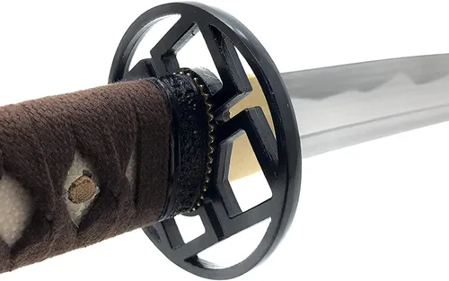Miniatura 21 de HMS Samurai Katana Sword, Practical, Hand Forged, 1045 Carbon Steel, Heat Tempered/Clay Tempered, Full Tang, Sharp, Scabbard Blanco-dragón-951A