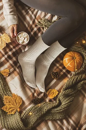 Miniatura 11 de GoWith 4-5 pares de calcetines unisex naturales 97% algodón, cómodos, cómodos, transpirables, sin costuras, calcetines casuales para hombres