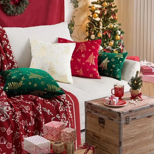 Miniatura 9 de Topfinel Juego de 2 fundas de almohada de Navidad de 12 x 20 pulgadas, fundas de almohada lumbar doradas, fundas de almohada lumbar, fundas de Crema