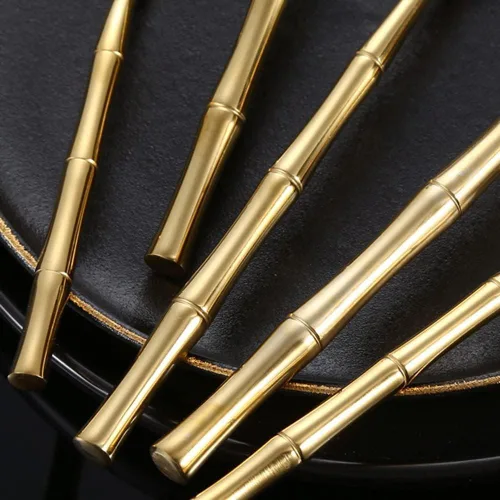 Miniatura 5 de Juego de cubiertos dorados para 6, juego de cubiertos dorados de 30 piezas, acero inoxidable 18/8, cucharas y tenedores dorados en el hogar