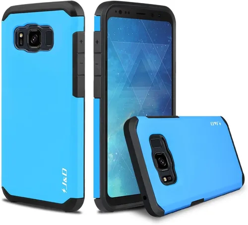 Miniatura 9 de J&D Funda compatible con Galaxy S8 Active, resistente de doble capa híbrida a prueba de golpes, resistente, no para S8 o S8 Edge, color negro