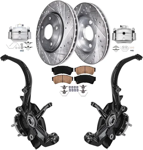 Miniatura 50 de Detroit Axle - 4 rotores de freno para Chevrolet Cruze 2014 2015 [modelos de motores de gas] Rotores de freno de disco perforados y ranurados