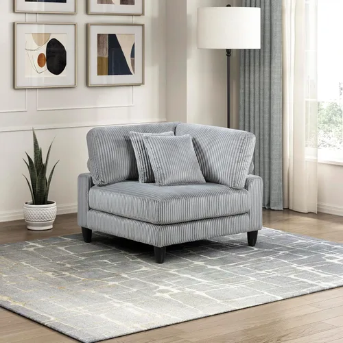 Miniatura 20 de Lexicon Sofá modular de 120 pulgadas, sofá modular de microfibra de gran tamaño de 4 plazas en forma de L, 6 almohadas decorativas y arreglo Beige