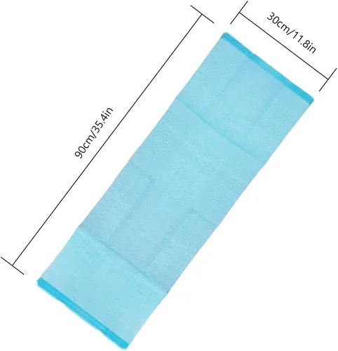 Miniatura 3 de 8 paños de baño exfoliantes de 35 pulgadas, toalla de baño de piel, toalla de ducha de nailon, esponja corporal para mujeres y hombres