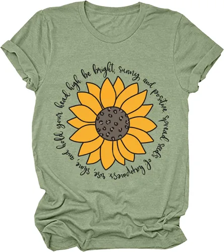 Miniatura 3 de Short Sleeve Tops,Women's T Shirts Short Sleeve Cute Graphic Summer Loose Tees Crewneck Casual Tops Funny Shirts