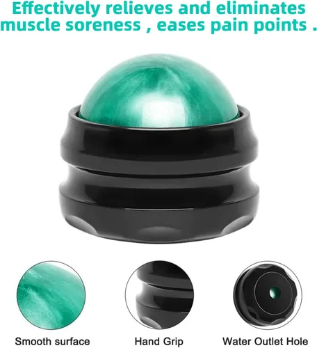 Miniatura 6 de WOVTE Bola de masaje, bolas de lacrosse, herramienta de auto masaje para dolores musculares, hombros, cuello, espalda, pies, cuerpo, tejido Verde